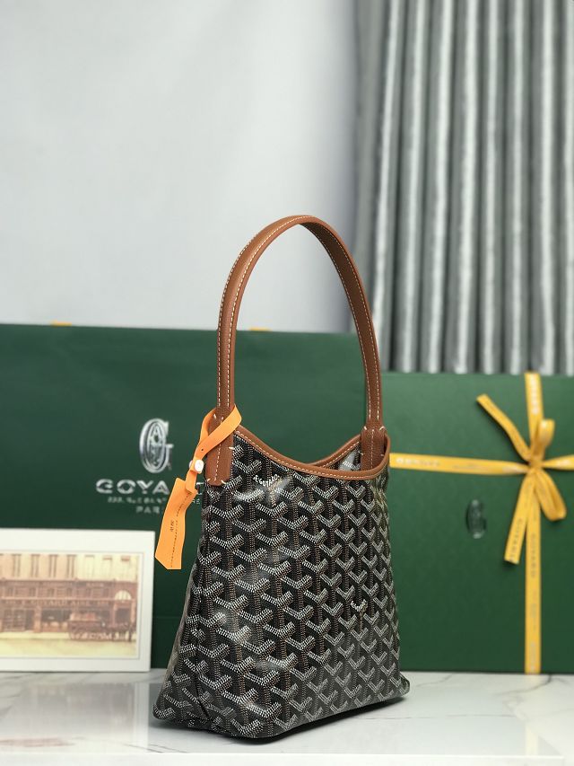 Goyard original canvas hobo boheme mini bag GY0143 black&brown