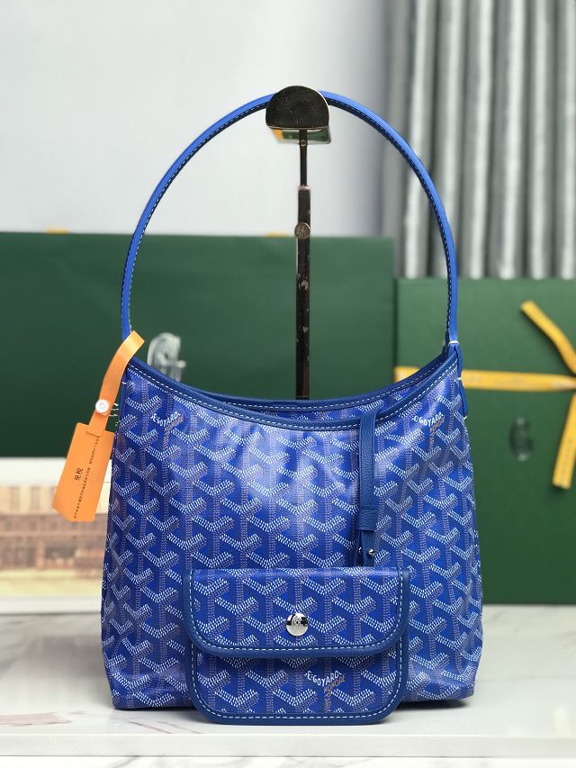 Goyard original canvas hobo boheme mini bag GY0143 blue