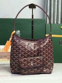 Goyard original canvas hobo boheme mini bag GY0143 burgundy
