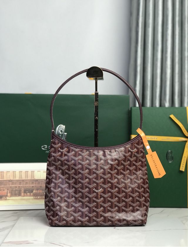 Goyard original canvas hobo boheme mini bag GY0143 burgundy