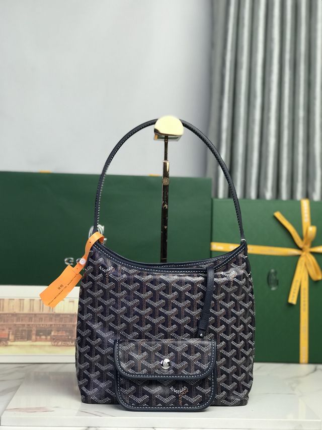 Goyard original canvas hobo boheme mini bag GY0143 dark blue