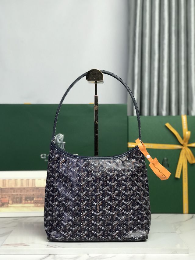 Goyard original canvas hobo boheme mini bag GY0143 dark blue