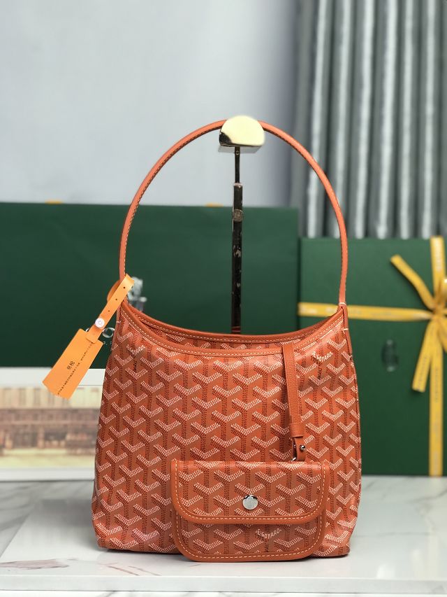 Goyard original canvas hobo boheme mini bag GY0143 orange