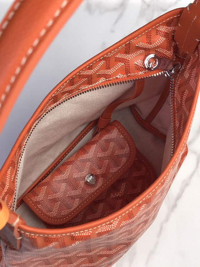 Goyard original canvas hobo boheme mini bag GY0143 orange