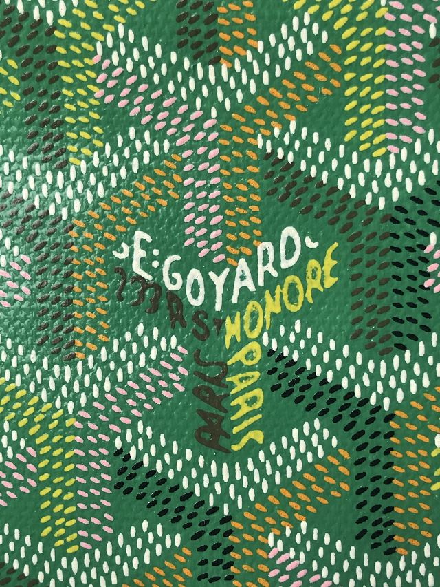 Goyard original canvas plumet pouch GY0010 meadow green