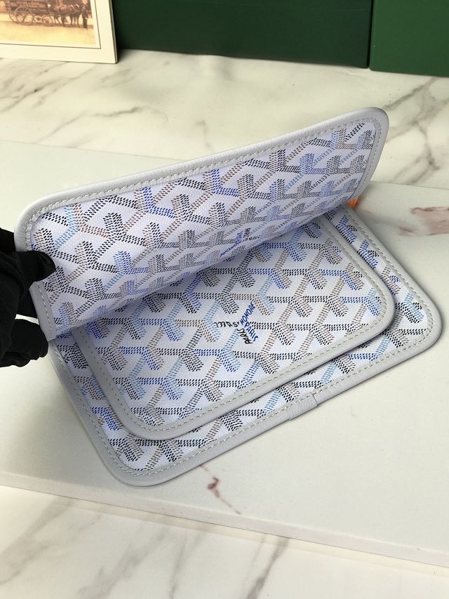 Goyard original canvas plumet pouch GY0010 polar blue