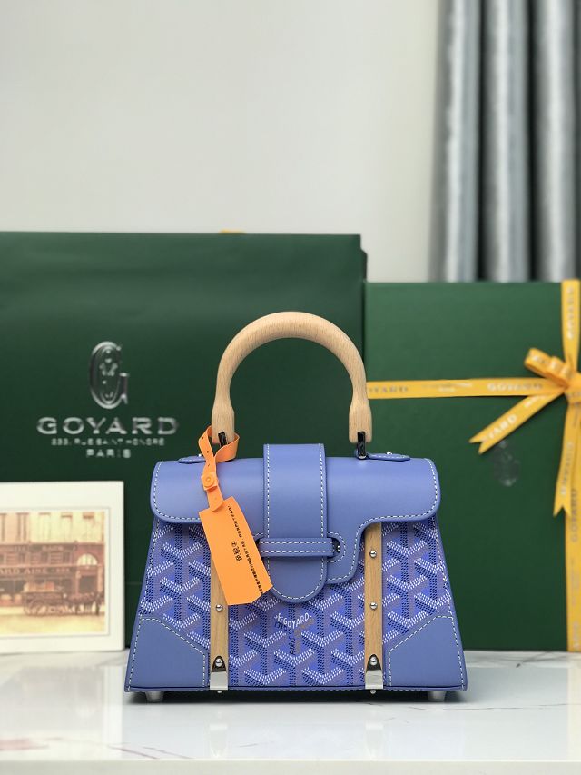Goyard original canvas saigon structure mini bag GY0009 iris 