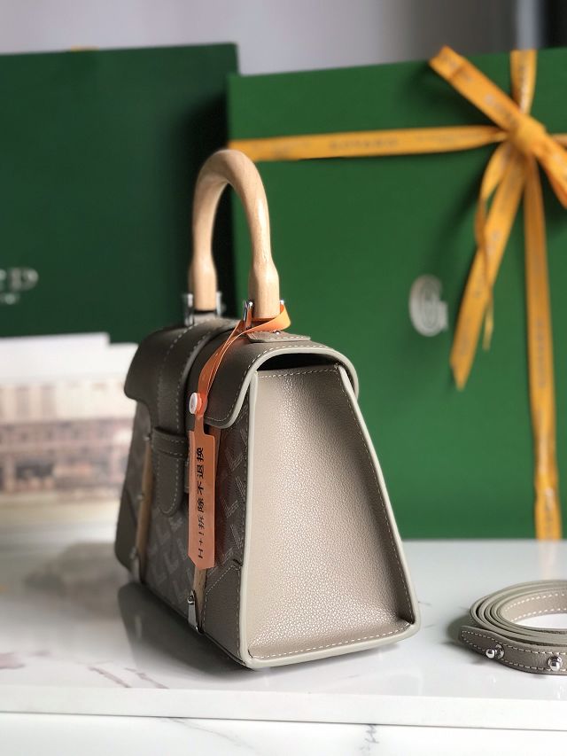Goyard original canvas saigon structure mini bag GY0009 light grey