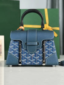 Goyard original canvas saigon structure mini bag GY0009 pearly blue