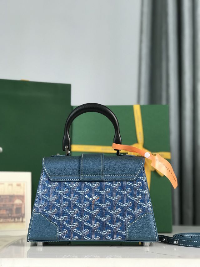 Goyard original canvas saigon structure mini bag GY0009 pearly blue