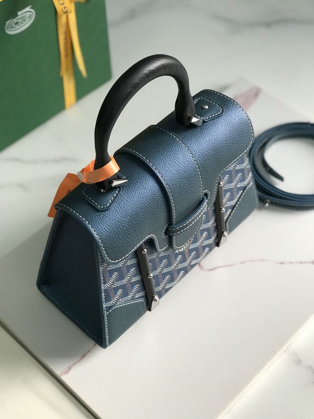 Goyard original canvas saigon structure mini bag GY0009 pearly blue