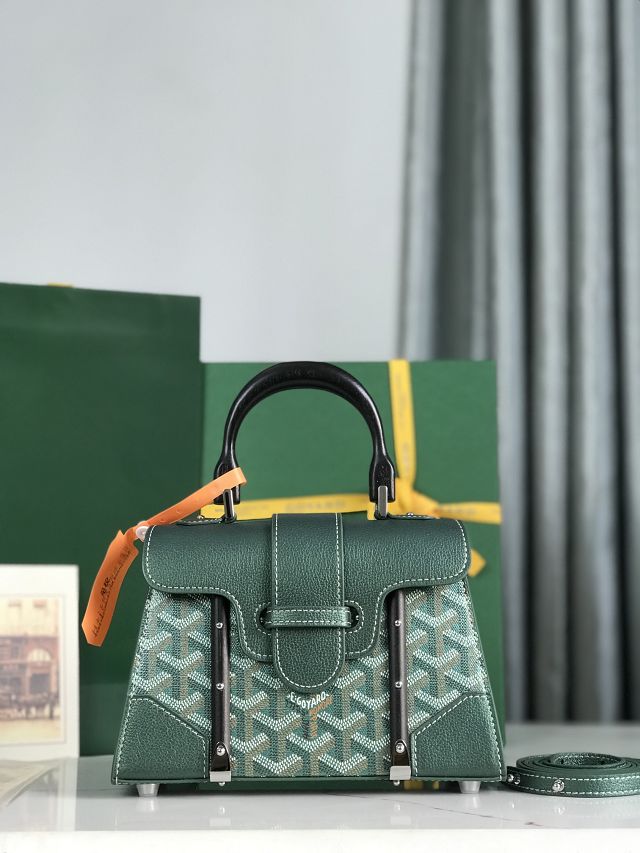 Goyard original canvas saigon structure mini bag GY0009 pearly green