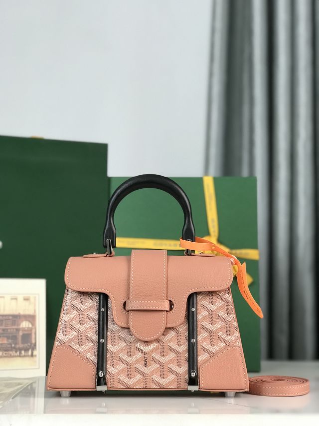 Goyard original canvas saigon structure mini bag GY0009 pearly pink