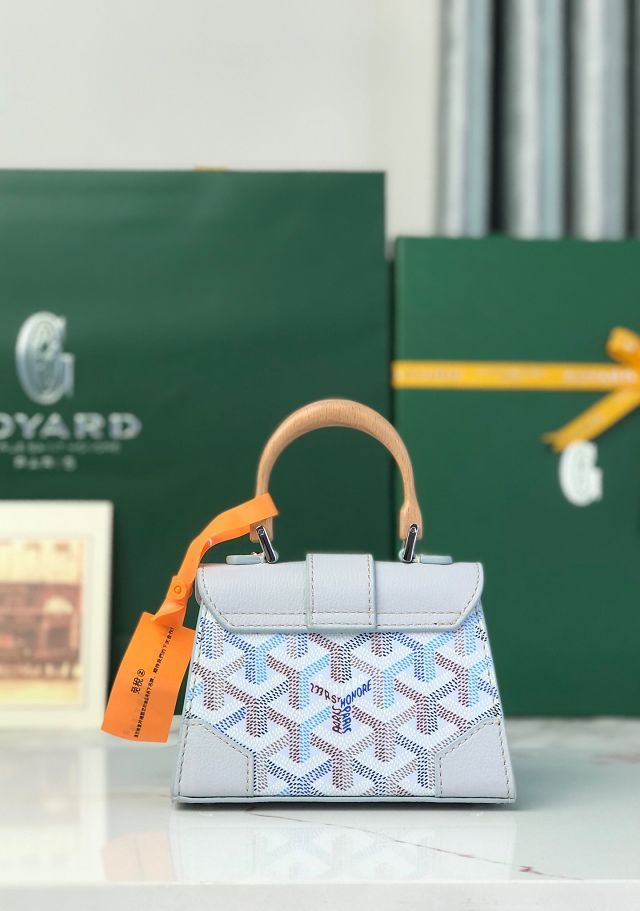 Goyard original canvas saigon structure nano bag GY0074 polar blue