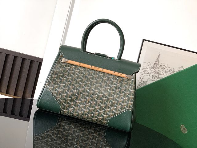 Goyard original canvas saigon tote bag GY0106 dark green