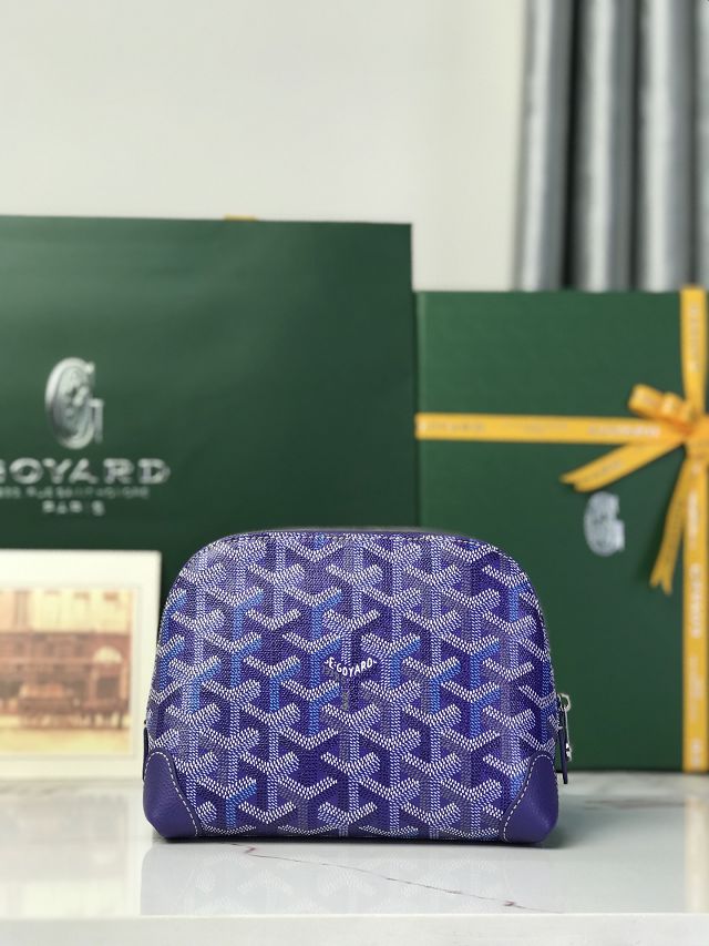 Goyard original canvas vendome cosmetic pouch GY0059 blueberry purple