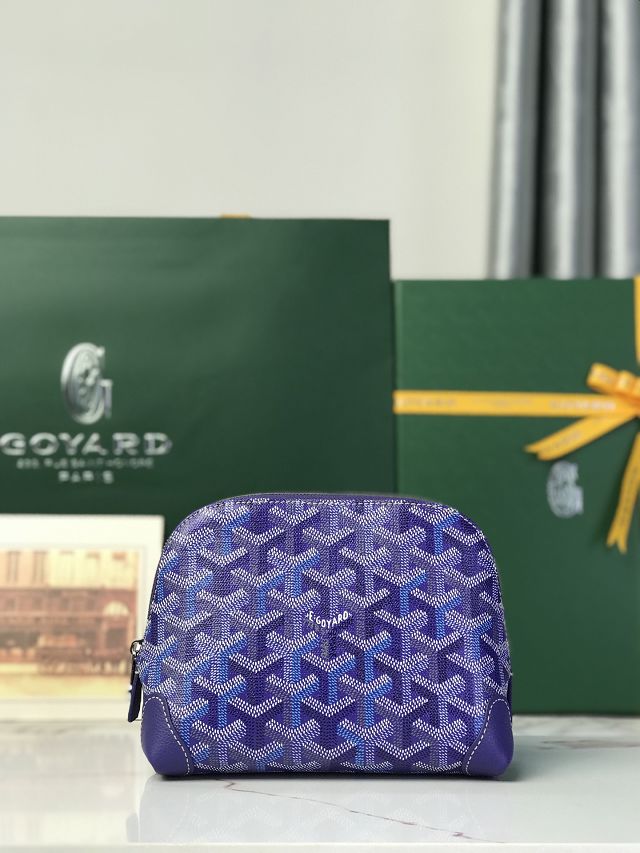Goyard original canvas vendome cosmetic pouch GY0059 blueberry purple