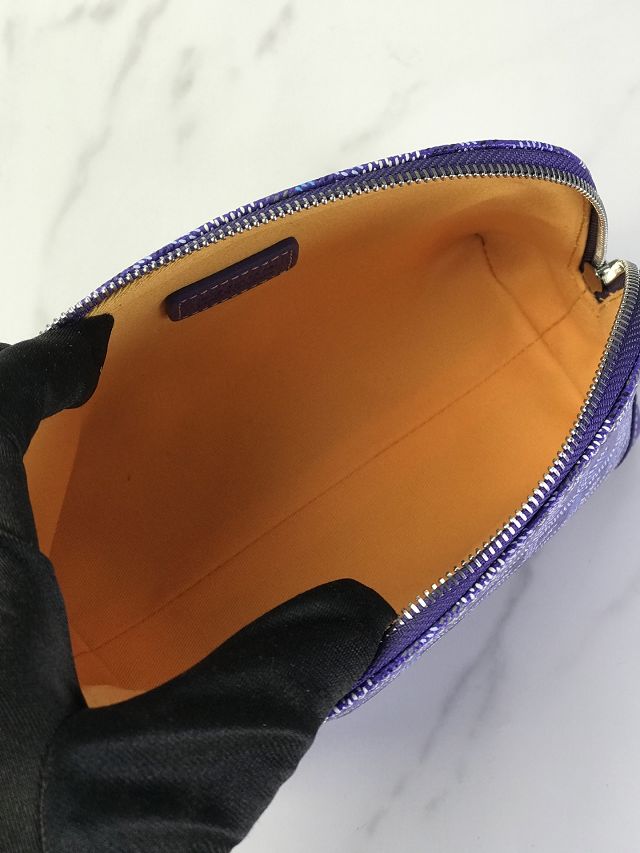 Goyard original canvas vendome cosmetic pouch GY0059 blueberry purple
