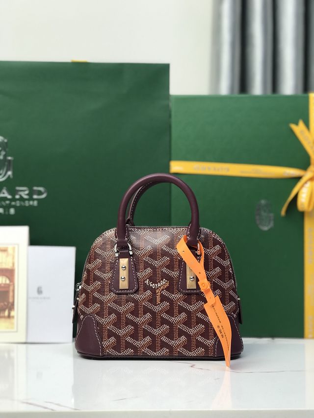 Goyard original canvas vendome nano bag GY0141 burgundy