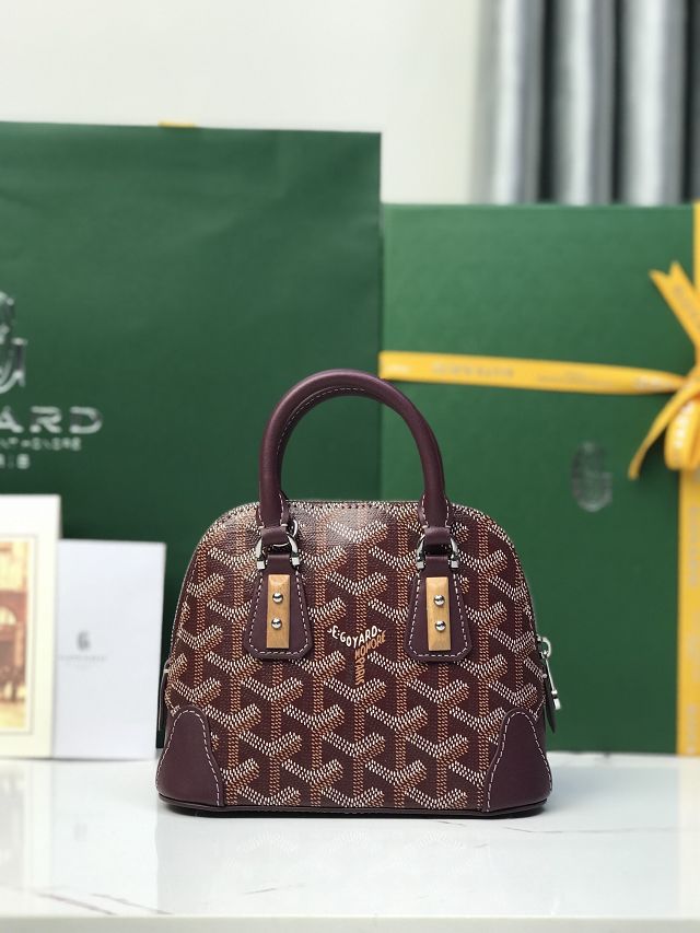 Goyard original canvas vendome nano bag GY0141 burgundy