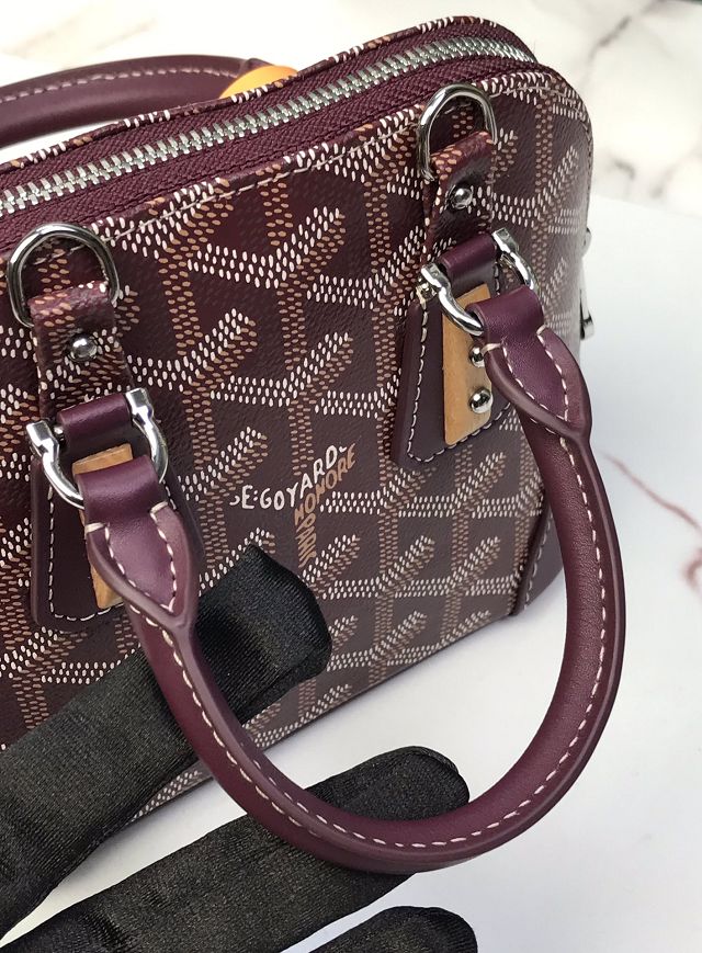 Goyard original canvas vendome nano bag GY0141 burgundy