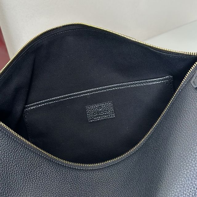 GG original calfskin half horsebit large bag 862530 black