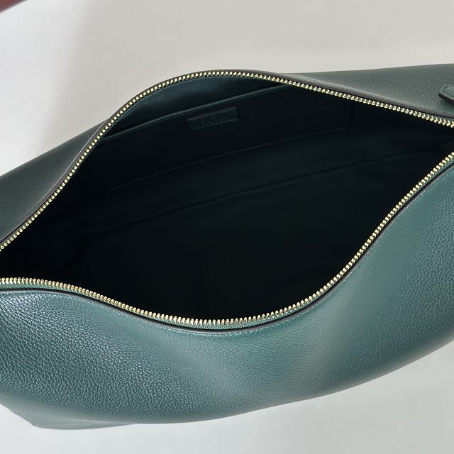 GG original calfskin half horsebit large bag 862530 green