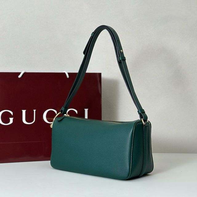 GG original calfskin half horsebit medium bag 860787 green