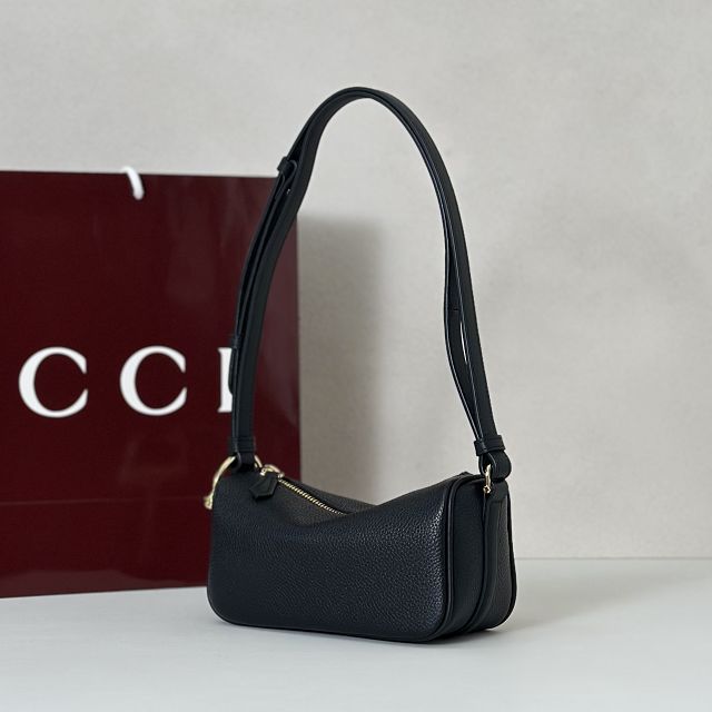 GG original calfskin half horsebit mini bag 860784 black