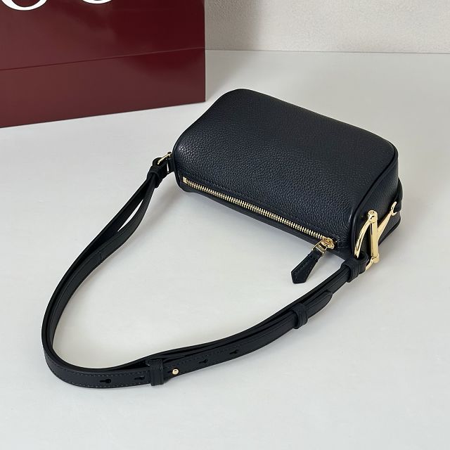 GG original calfskin half horsebit mini bag 860784 black