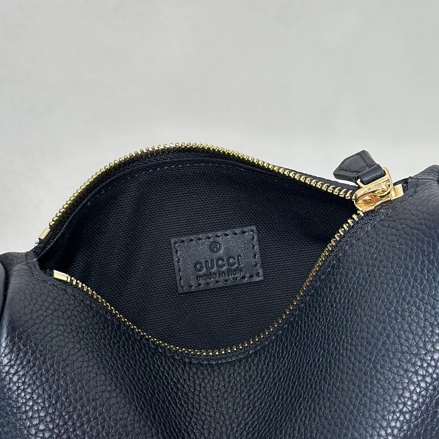 GG original calfskin half horsebit mini bag 860784 black