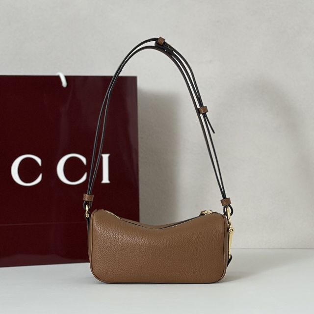 GG original calfskin half horsebit mini bag 860784 brown