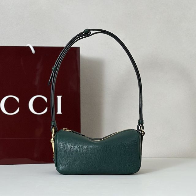 GG original calfskin half horsebit mini bag 860784 green