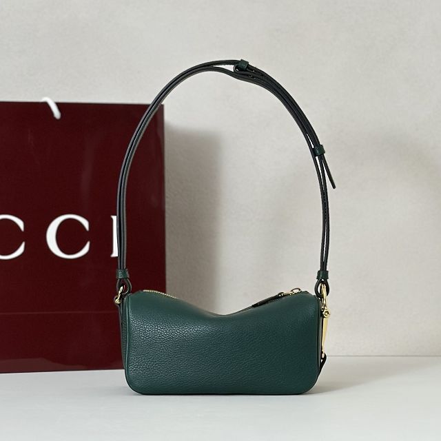 GG original calfskin half horsebit mini bag 860784 green
