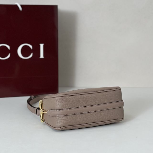 GG original calfskin half horsebit mini bag 860784 grey