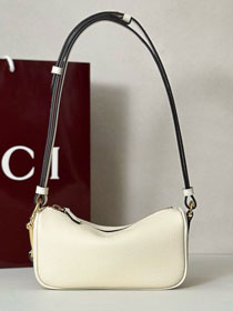 GG original calfskin half horsebit mini bag 860784 white