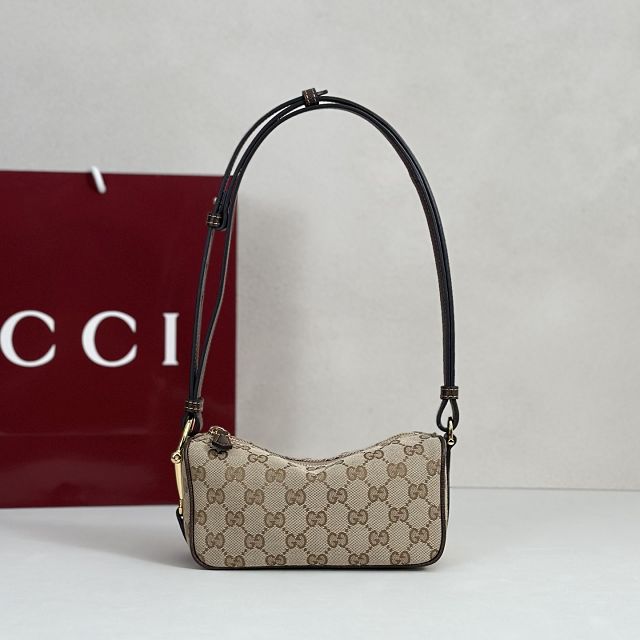 GG original canvas half horsebit mini bag 860784 brown