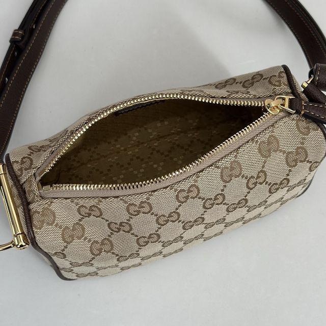 GG original canvas half horsebit mini bag 860784 brown