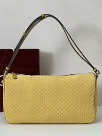 GG original suede calfskin half horsebit large bag 862530 yellow