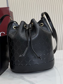 GG original calfskin venice small bucket bag A002GW black