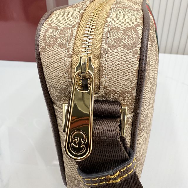 GG original canvas mini bag with web 876391 brown