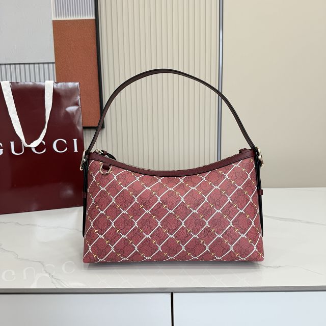 GG original fabric emblem medium shoulder bag 847449 bordeaux
