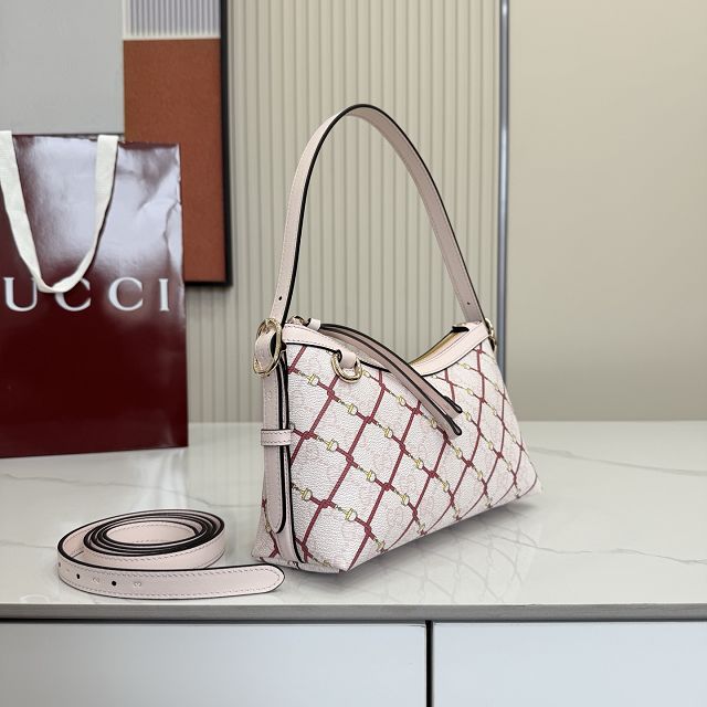 GG original fabric emblem small shoulder bag 847450 light pink