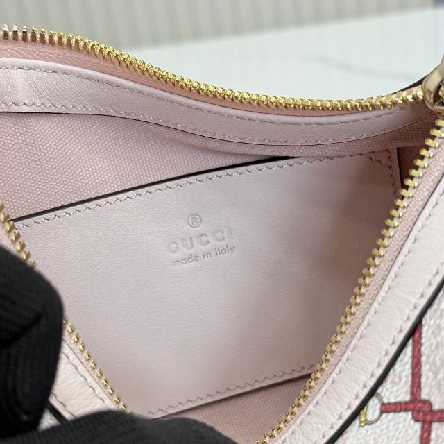 GG original fabric emblem small shoulder bag 847450 light pink