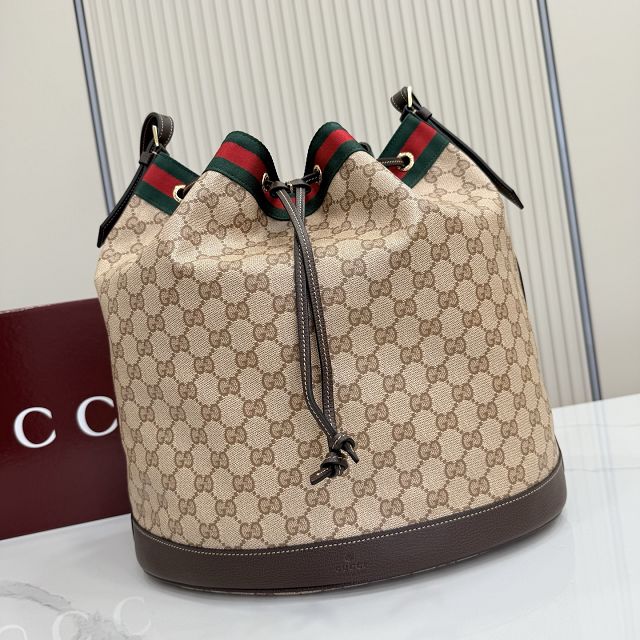 GG original canvas venice large bucket bag 875238 sand