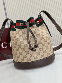 GG original canvas venice small bucket bag A002GW sand