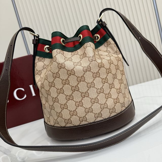 GG original canvas venice small bucket bag A002GW sand