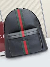 GG original calfskin web trademark large backpack 866981 black