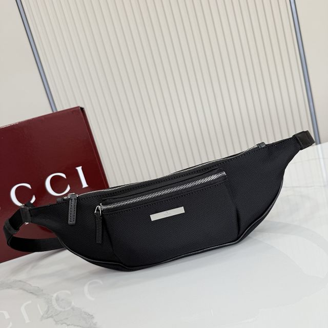 GG original canvas flatpack small belt bag A00230 black