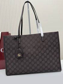 GG original canvas londra large tote bag 875056 dark brown